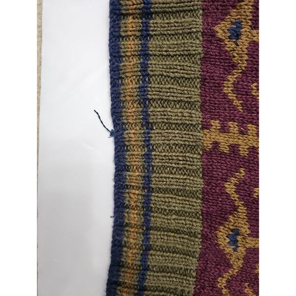 VINTAGE Van Heusen 417 AZTEC South Western Mens Sweater 90s HAND KNITTED - Picture 5 of 8